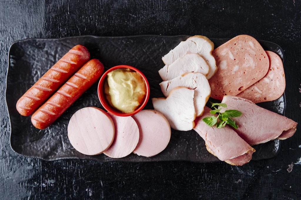 sausage selection top view