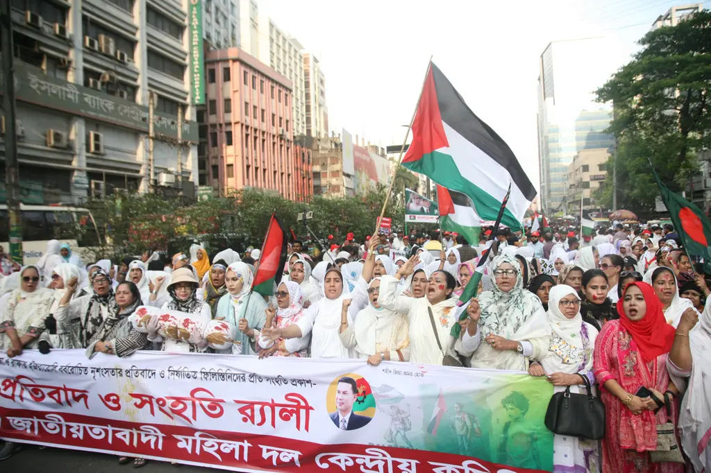 গাজায় গণহত্যার প্রতিবাদে ঢাকায় বিএনপির বিক্ষোভ 7 বিক্ষোভ 2